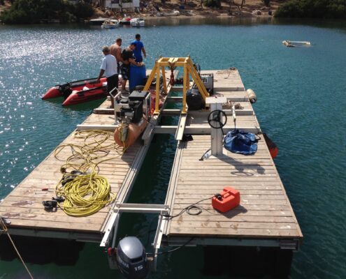 Muğla Milas Kıyıkışlacık Odek Marina İskele ve Sualtı Beton Blok Zincir Hatları Montajı